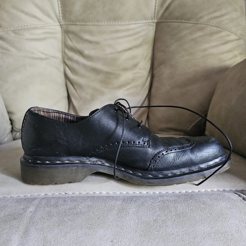 Dr. Martens Black Brando Leather Oxford‎ Preppy British Men's Shoes Size 8